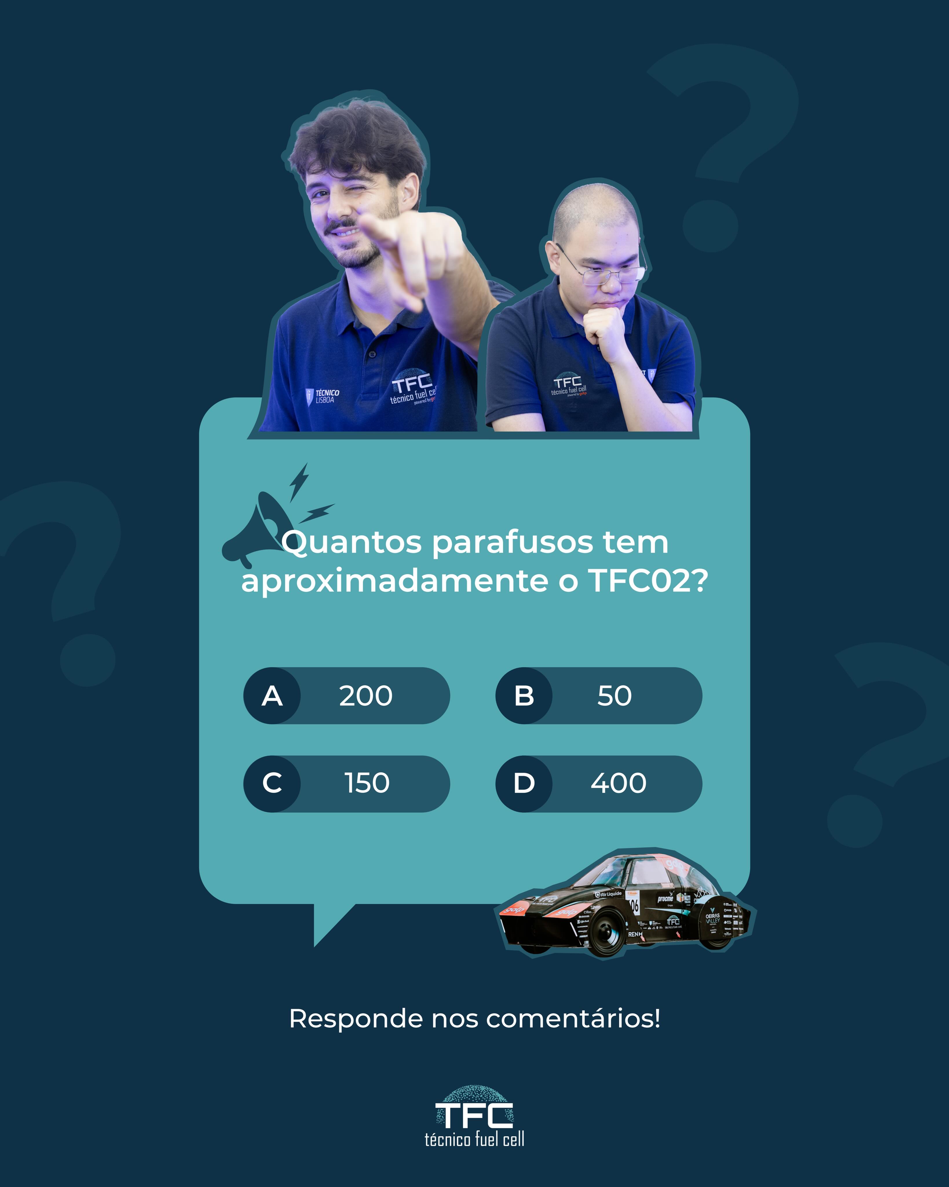 🇵🇹 Quantos parafusos acham que tem o nosso protótipo TFC02? 

🇬🇧 How many screws do you think our prototype TFC02 has?